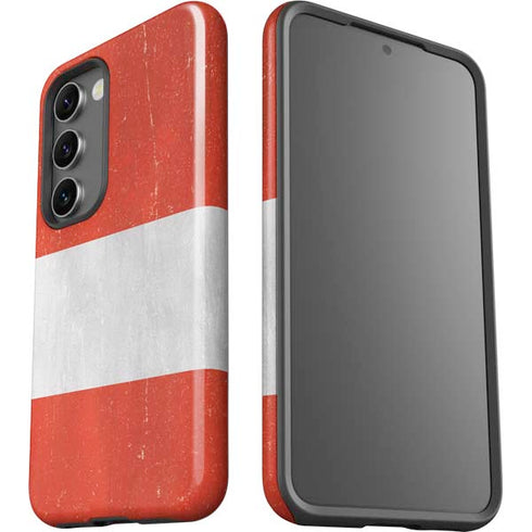 Peru Flag Distressed Galaxy S23 Pro Case